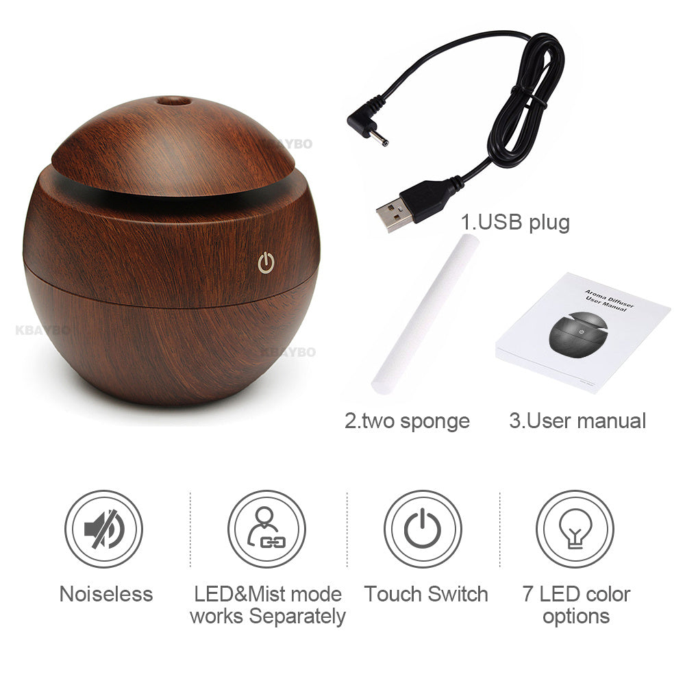 USB Aroma Essential Oil Ultrasonic Cold Steam Diffuser Air Humidifier Purifier 7 Color Change LED Night Light for Home Office USB Aroma Essential Oil Ultrasonic Cold Steam Diffuser Air Humidifier Purifier 7 Color Change LED Night Light for Home Office